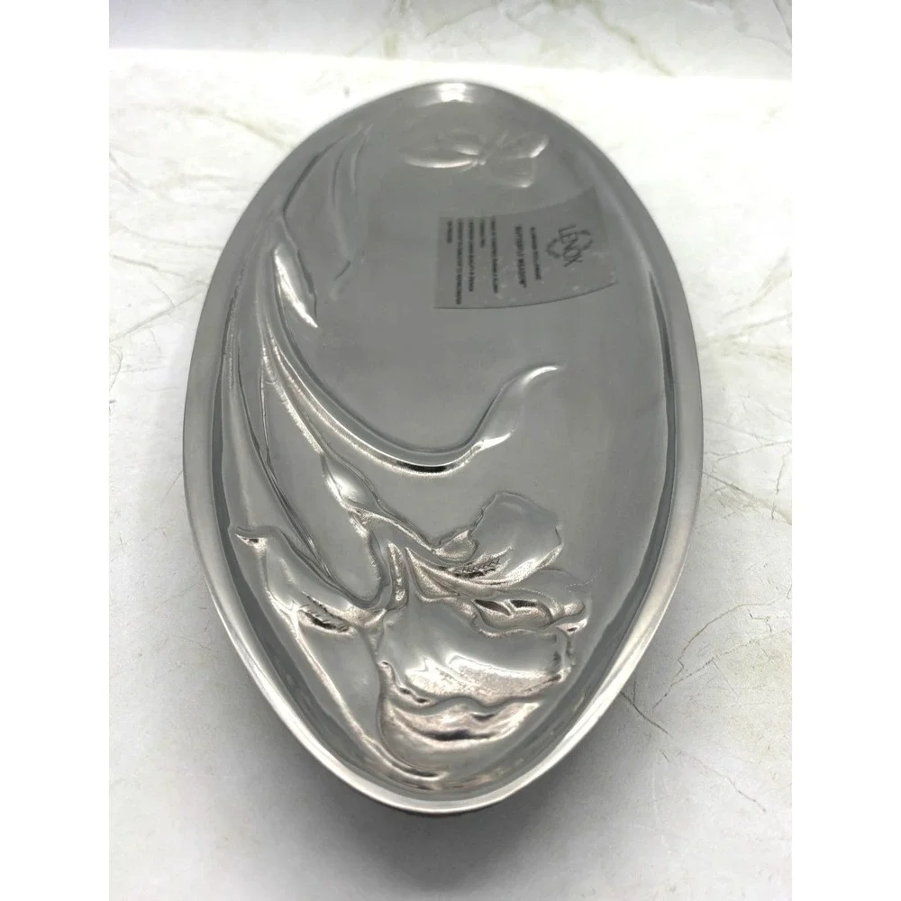 Lenox Aluminum‎ Holloware Butterfly Meadow Serving Bread Tray Platter Serveware